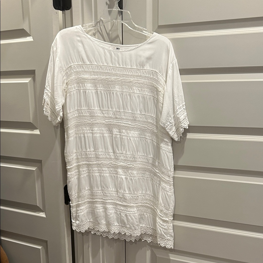 Amuse Society White Tunis Mini Dress